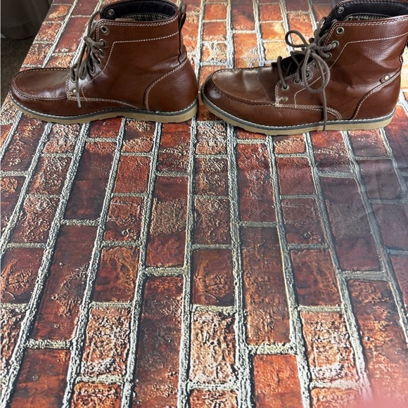 Target Brown Leather Boots Versatile Chukka Style - Picture 3 of 6